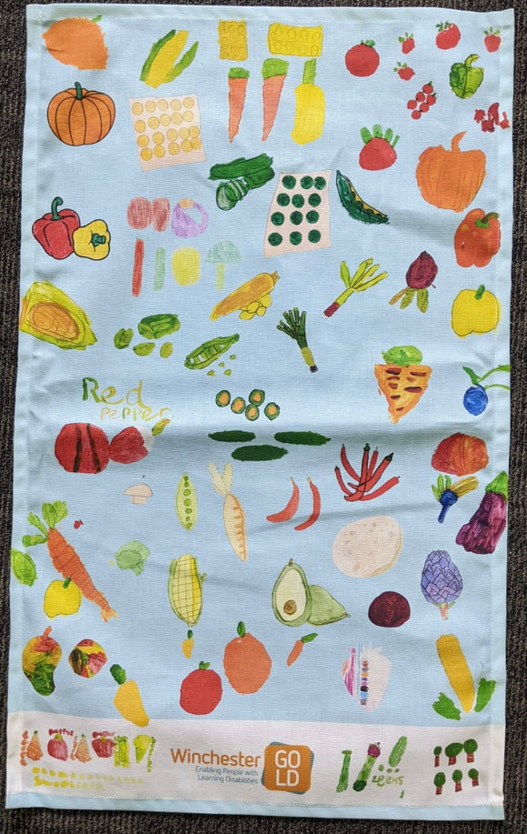 Vegetable Tea Towel - Designed by members